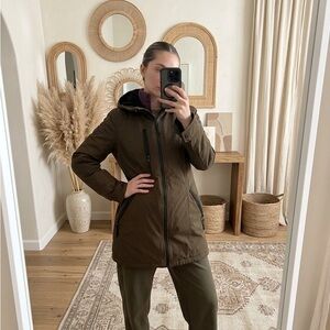 Calvin Klein Water Resistant Sherpa Lined Hooded Jacket - Olive